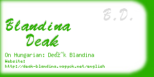 blandina deak business card
